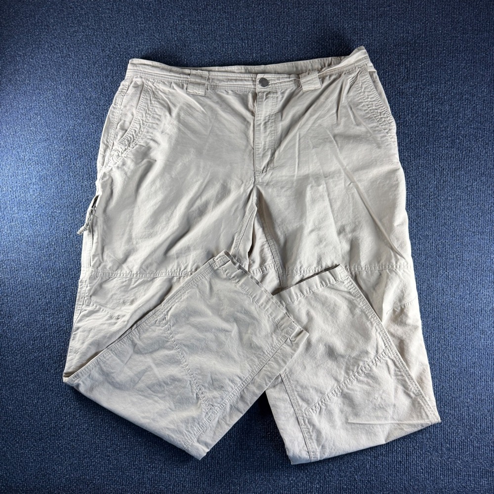 Columbia Mens Cargo Pants 38x32 Tan Khaki Outdoor Hiking Straight Leg AM8495